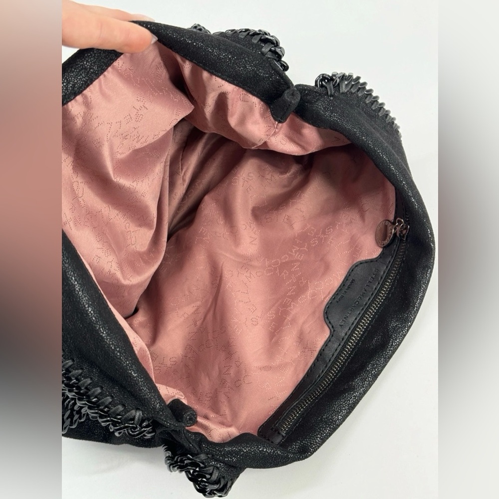 Stella McCartney Black Falabella Fold Over bag - Picture 4 of 5